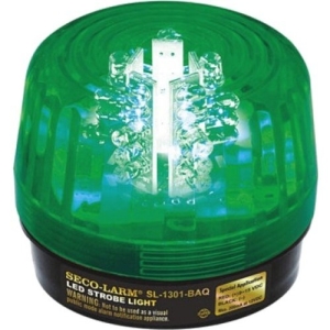 Seco-Larm LED Strobe Light - Green, 32 LEDs, Adjustable Flash Speeds & Patterns