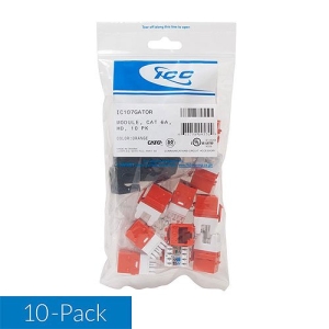 ICC CAT6A RJ45 Keystone Jack for HD Style