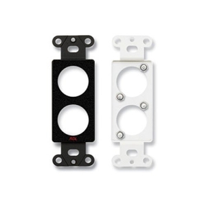 RDL DB-D2 Double Connector Plate for Standard and Specialty Connectors, Black