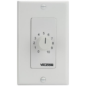 Valcom V-2992-W Speaker Volume Control, Wall Mount without Bell Box, White