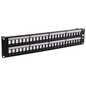 Hubbell HPJ48 Patch Panel, Jack, Unloaded, 48-Port, 19" W X 3.50" H