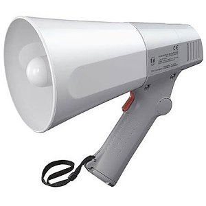 TOA ER-520W Hand Grip Megaphone with Whistle, 6W-10W Output, Gray