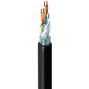 Belden 1213F 010Z250 Multi-Conductor Enhanced CAT5e Nonbonded Pair Cable, 4PR F/UTP, CMP, 250' (76.2m), Black
