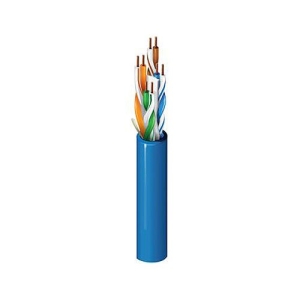 Belden 2413 004Z500 CAT6+, 4-Pair, U/UTP-Unshielded, Plenum-CMP, Premise Horizontal Cable, 23AWG Solid Bare Copper Conductors, Dual FRPO/FEP Insulation, Tape Separator, Flamarrest Jacket, 500' (152.4m), Yellow