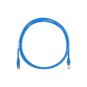 Belden C6F1106002 CAT6+ 24/4 Pair Solid Shielded Patch Cable, Bonded-Pair, CMR, T568A/B-T568A/B, 2' (0.6m), Blue