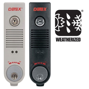 Detex EAX-300X Battery Powered Door Propped Alarm, 15 sec Drop Delay, Gray