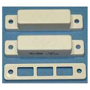 GRI 28AWG-B Surface Mount Magnetic Reed Switch Set, Closed Loop, Wide Gap Up to 1-1/2", Concealed Terminals, Brown