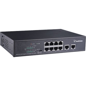 GeoVision GV-APOE0810 10-Port 10/100/1000M Unmanaged PoE Switch with 8-Port PoE