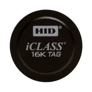 HID 2060HKSMN iCLASS 206x Tag with Adhesive Back, 2K/2, SIO + Standard iCLASS, Programmed, Matching iCLASS Numbers, Black with Logo