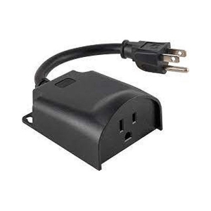 Jasco 14325 Z-Wave Plug-In Outdoor Smart Switch, Black