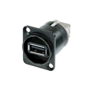 Neutrik NAUSB-W-B Reversible USB 2.0 Gender Changer (type A and B), D-Housing, Black