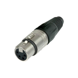 Neutrik NC4FX 4 Pole Female Cable Connector with Nickel Housing and Silver Contacts