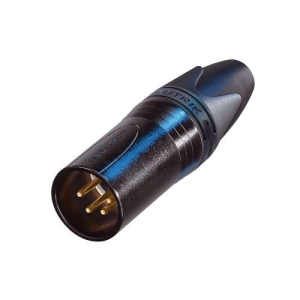 Neutrik NC4MXX-B 4 Pole Male Cable Connector with Black Metal Housing and Gold Contacts