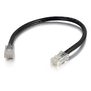 Quiktron 566-135-001 Q-Series CAT6 Patch Cords, Non-Booted, 1' (0.3m), Black