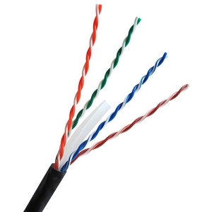 Comprehensive CAT6BLK-1000 CAT6 24/4 Pair Solid Cable, UTP, 550 Mhz, 1000' (304.8m) Bulk, Black