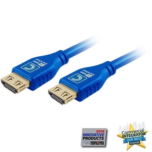 Comprehensive MHD18G-12PROBLUA MicroFlex Pro AV/IT Integrator Active 4K60 18G High Speed Active HDMI Cable with ProGrip, 12', Cool Blue