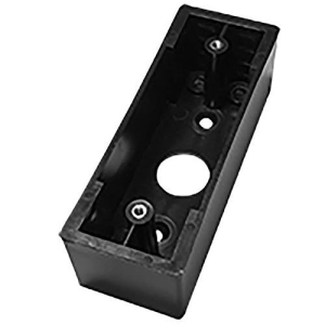 SDC 400-1B Narrow Mullion Surface Box, 1-3/4" W x 1-3/4" D x 4-9/16" H, ABS Plastic, Black, Includes Wall Anchor and Mounting Template