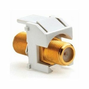 Legrand-On-Q Recessed Gold F-Connector, White (M20)