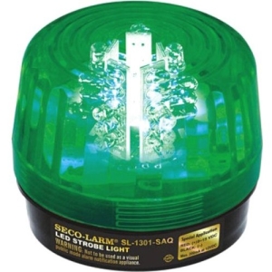 Enforcer Green LED Strobe Light, 54 LEDs, 100dB Siren, 9~24 VAC/VDC