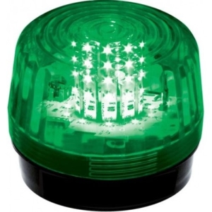 Enforcer Green LED Strobe Light - 12 LEDs, Flash only, 6~12 VDC