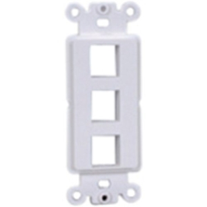 DataComm Decor Plate Insert for 3 Keystone White