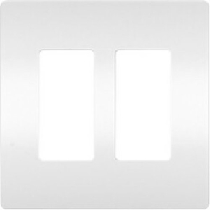 Legrand Two-Gang Screwless Wall Plate, White