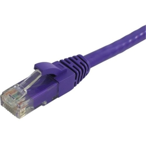 Lynn Electronics ECAT5-4PR-01-PUB Optilink Cat5e UTP Stranded with Molded Boots Patch Cable, Purple, 1'