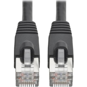 Tripp Lite Cat6a Snagless Shielded STP Patch Cable 10G, PoE, Black M/M 3ft