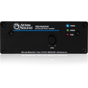 Atlas Sound TSD-PA20VG Amplifier - 20 W RMS - 1 Channel - Black
