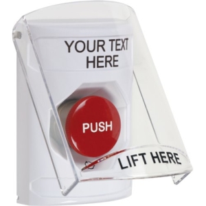 Stopperï¿½ Station Turn-to-Reset Cover Flush/Surface Mount Custom Label White