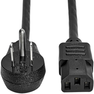 Tripp Lite Computer Power Cord Right-Angle 5-15P to C13 10A 125V 18AWG 3ft