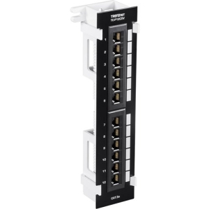 Trendnet 12-Port Cat5e Unshielded Wall Mount Patch Panel With Included 89d Bracket