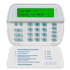 DSC PowerSeries 64-Zone LCD Full-Message Keypad with Built-In Wireless Receiver