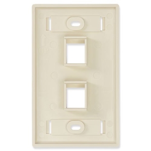 Belden AX103923 KeyConnect Single-Gang Faceplate, 2-Port, Almond