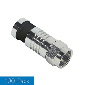 CONNECTOR, F-TYPE, RG6, 100PK