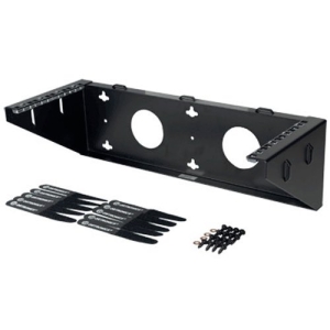 Ortronics Vertical Wall Mount Bracket - 19 in Mounting x 2 Rack Units - Black