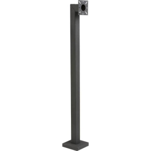 PEDESTAL PRO 42-2LP Mounting Pole for Card Reader, Intercom System, Access Control System, Telephone Entry System - Black Wrinkle