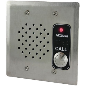 Valcom VIP-172AL-VRSS PoE SIP Talkback Doorphone / Intercom Doorplate Speaker, Vandal-Resistant, with LED, Stainless Steel