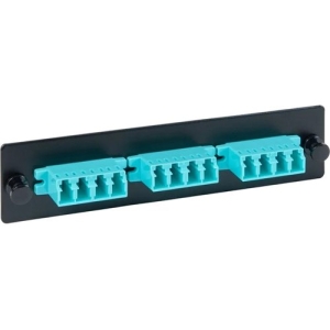 ICC LGX Adapter Panel, 3 Quad LC, 12F, Aqua, MM