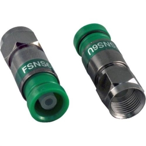 25 Pack - 1 x F Connector Male - Green