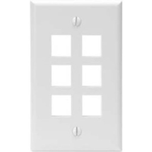 Leviton QuickPort 6 Socket Faceplate