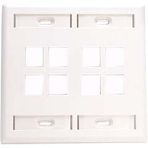 Leviton Dual Gang 8-Port Wallplate