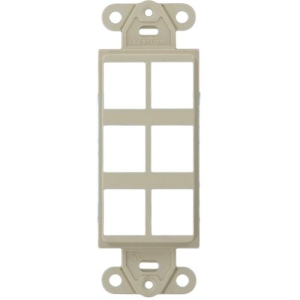 Leviton QuickPort 41646-00T Decora Faceplate Insert