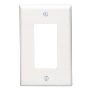 Leviton 80601-00W Single Gang Decora Faceplate