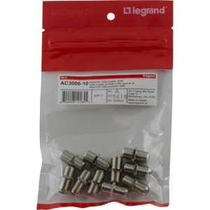 Legrand-On-Q 1 GHz Nickle FType Coupler, 10-Pack
