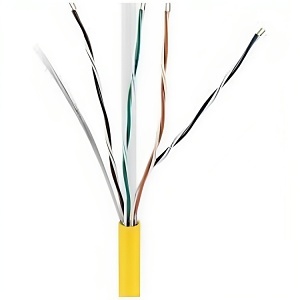 ADI 0E-CAT6PYW 23/4 Plenum Cable, UTP, CMP/FT6, 1000' (304.8m) Reel in Box, Yellow
