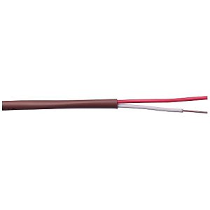Componetics LVT-0218-PLL 18/2, Solid Unshielded Bare Copper Riser Thermostat Cable, CL2R/CMR, 1000' (304.8m) Pull Box, Brown