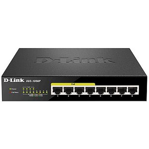 D-Link DGS-1008P 8-Port Gigabit Desktop Switch with 4 PoE Ports