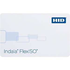 HID FPISO-SSSCVA FlexPass FlexISO Proximity Card, Standard, Programmed, Low Frequency 125 kHz, Glossy Front & Back, Imageable, Indala Logo, Vertical Slot Punch