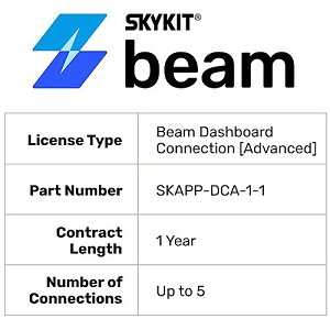 Skykit SKAPP-DCA-1-1 Dashboard Connection, Advanced License, 1 Year